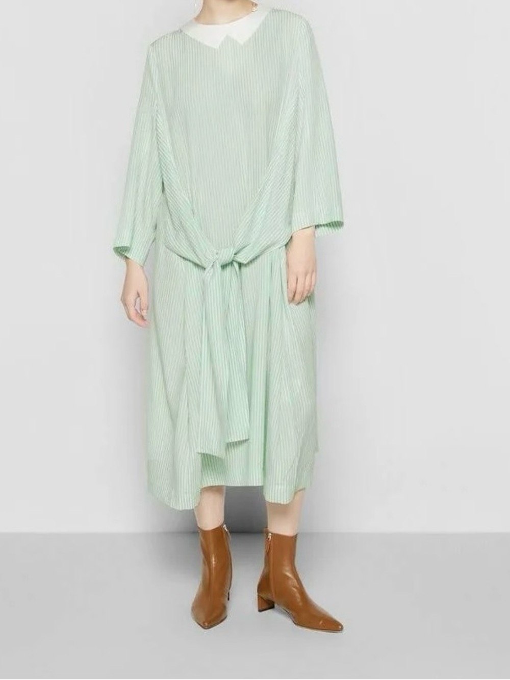 Henrik Vibskov 3D Dress in Green Stripes